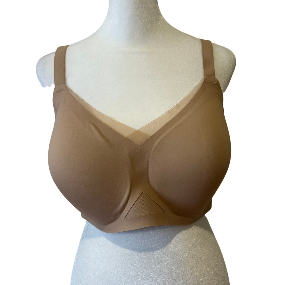 Honeylove Crossover Bra M++ Tan Sand Wire-Free Removable Pads Comfort LWBR0303